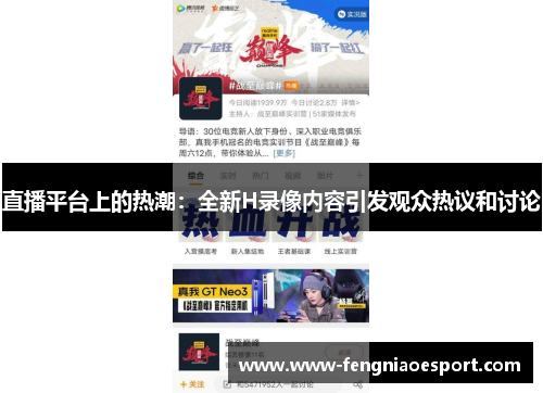 直播平台上的热潮：全新H录像内容引发观众热议和讨论